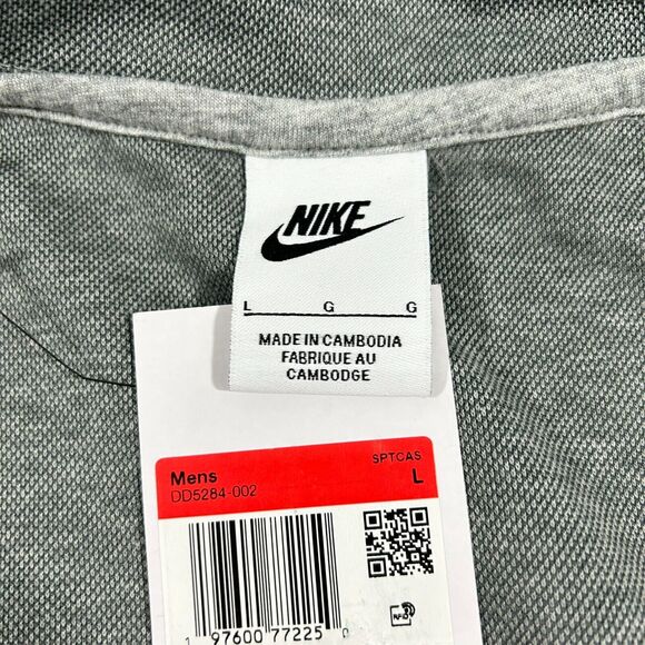 NWT Men's Gray Nike Hoodie Full Zipper Pullover Large DD5284-002 - Picture 4 of 8